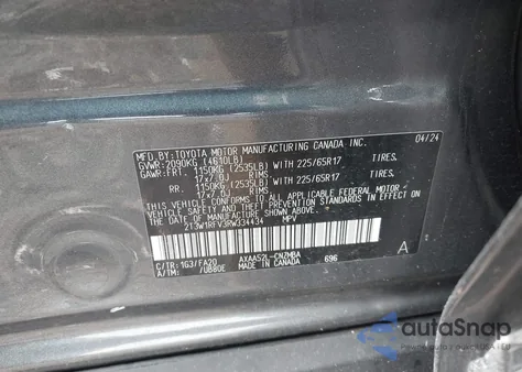 2024 Toyota Rav4 Xle из США, поврежденный, VIN 2T3W1RFV3RW334434